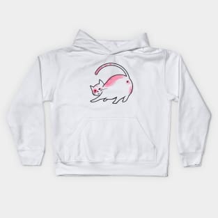 Pink Sassy Cat Kids Hoodie